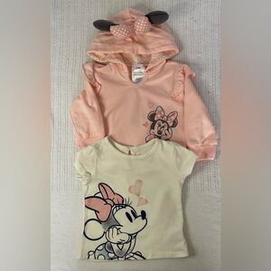 Bundle Disney Pink and Cream Sweatshirts with Minnie Mouse